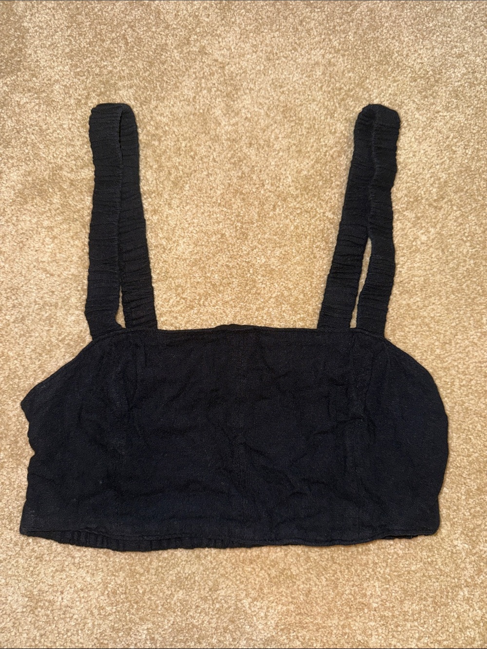 Abercrombie and Fitch Black Small Backless Crop Top